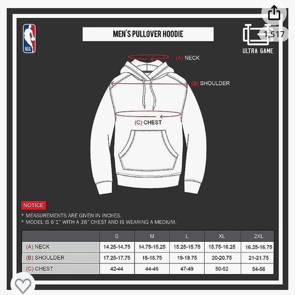 NWT MIAMI HEAT Sweatshirt Hoodie Men’s M - Picture 3 of 5